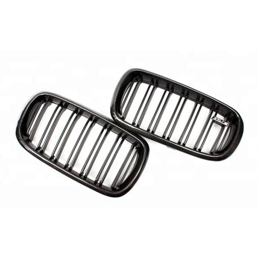 BMW X5/X5M/X6/X6M M Style Carbon Fibre Front Grilles - Twenty Two Tuning Front Grille