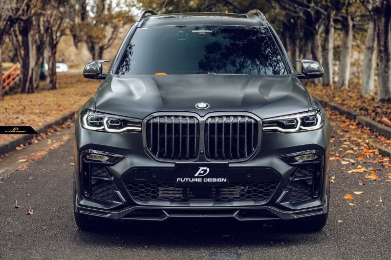 BMW X7 (G07) Future Design Carbon Fibre Front Lip Spoiler - Future Design Front Lip