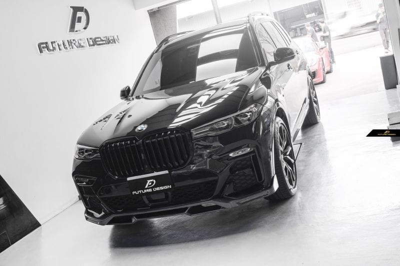 BMW X7 (G07) Future Design Carbon Fibre Front Lip Spoiler - Future Design Front Lip