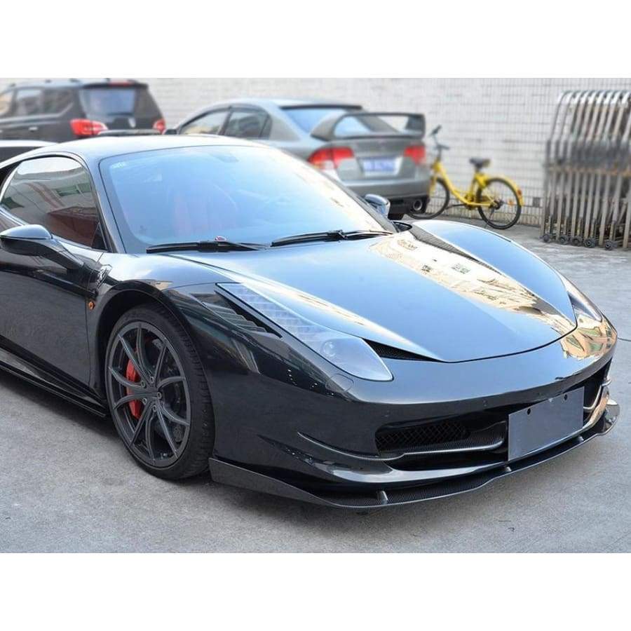 Ferrari 458 Berlinetta - Carbon Fibre Front Bumper Canards - Twenty Two Tuning Front Canards/Bumper Inserts