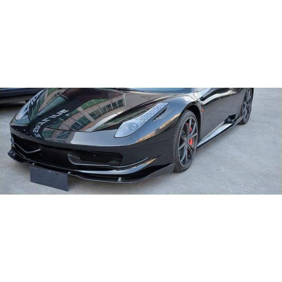 Ferrari 458 Berlinetta - V Style Carbon Fibre Front Lip Spoiler - Twenty Two Tuning Front Lip