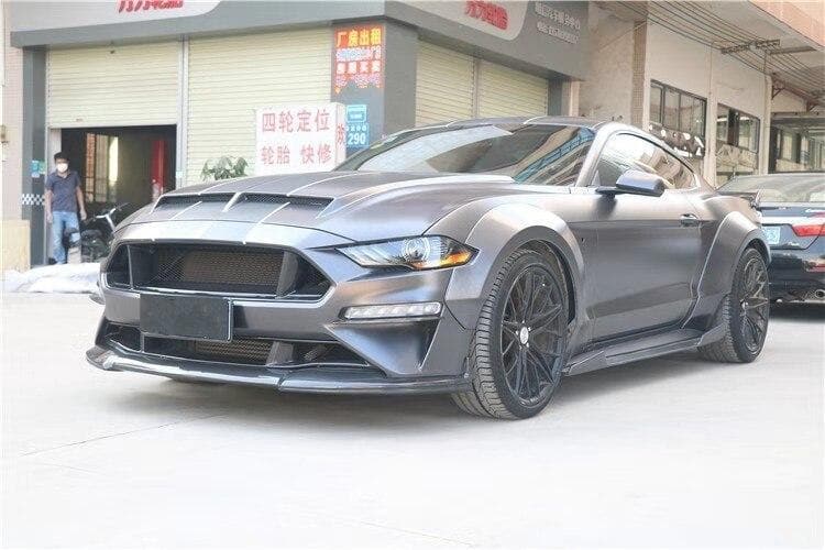 Ford Mustang (6th Gen.) Face-Lift Carbon Fibre Front Lip Spoiler - Twenty Two Tuning Front Lip