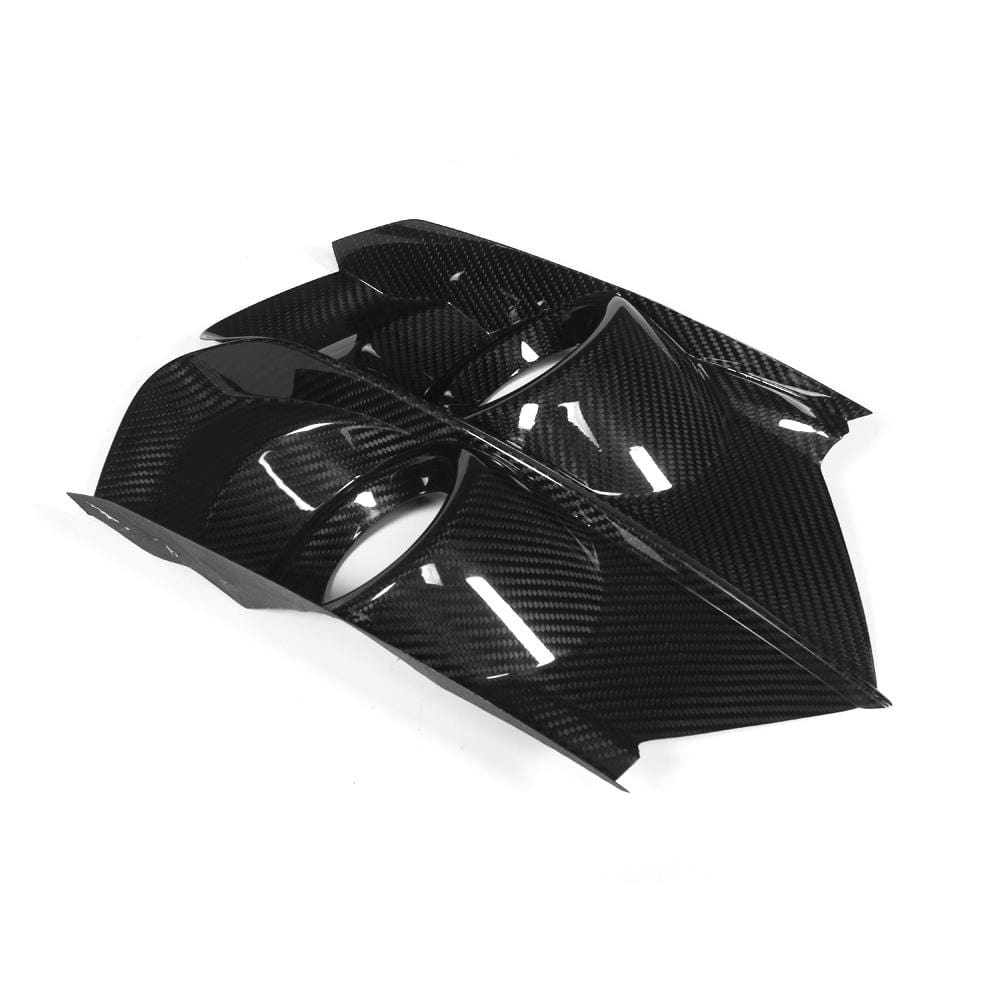 Ford Mustang (6th Gen.) Pre-Facelift Carbon Fibre Front Fog Light Trims - Twenty Two Tuning Front Canards/Bumper Inserts