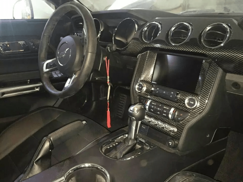 Ford Mustang (6th Gen.) Pre-Facelift Carbon Fibre Infotainment Surround - Twenty Two Tuning Interior Parts & Accessories