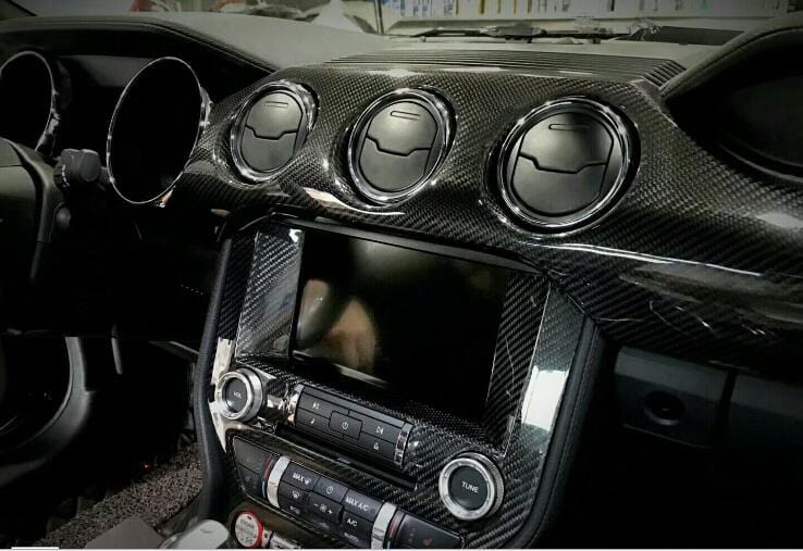 Ford Mustang (6th Gen.) Pre-Facelift Carbon Fibre Interior Trim Kit - Twenty Two Tuning Interior Parts & Accessories