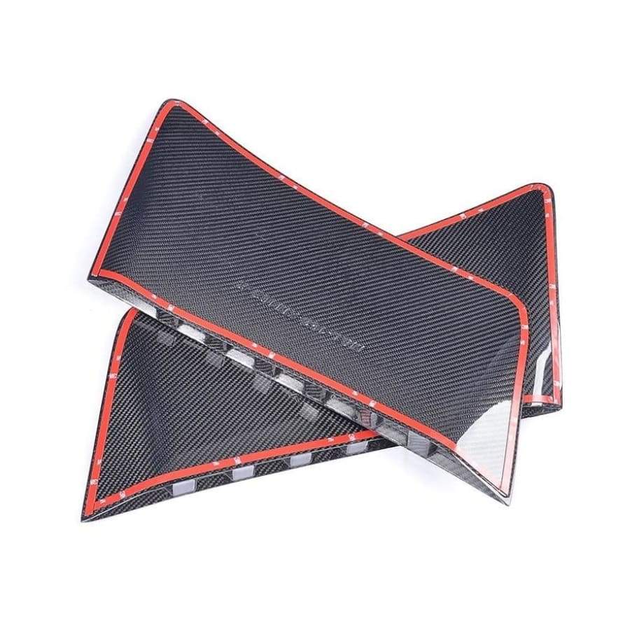 Ford Mustang (6th Gen.) Pre-facelift Carbon Fibre Rear Side Panel Trims - Twenty Two Tuning Side Blade Kit