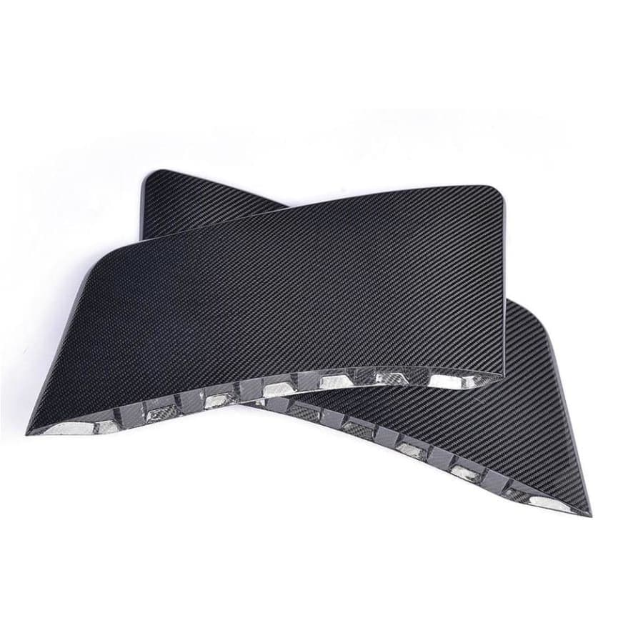 Ford Mustang (6th Gen.) Pre-facelift Carbon Fibre Rear Side Panel Trims - Twenty Two Tuning Side Blade Kit