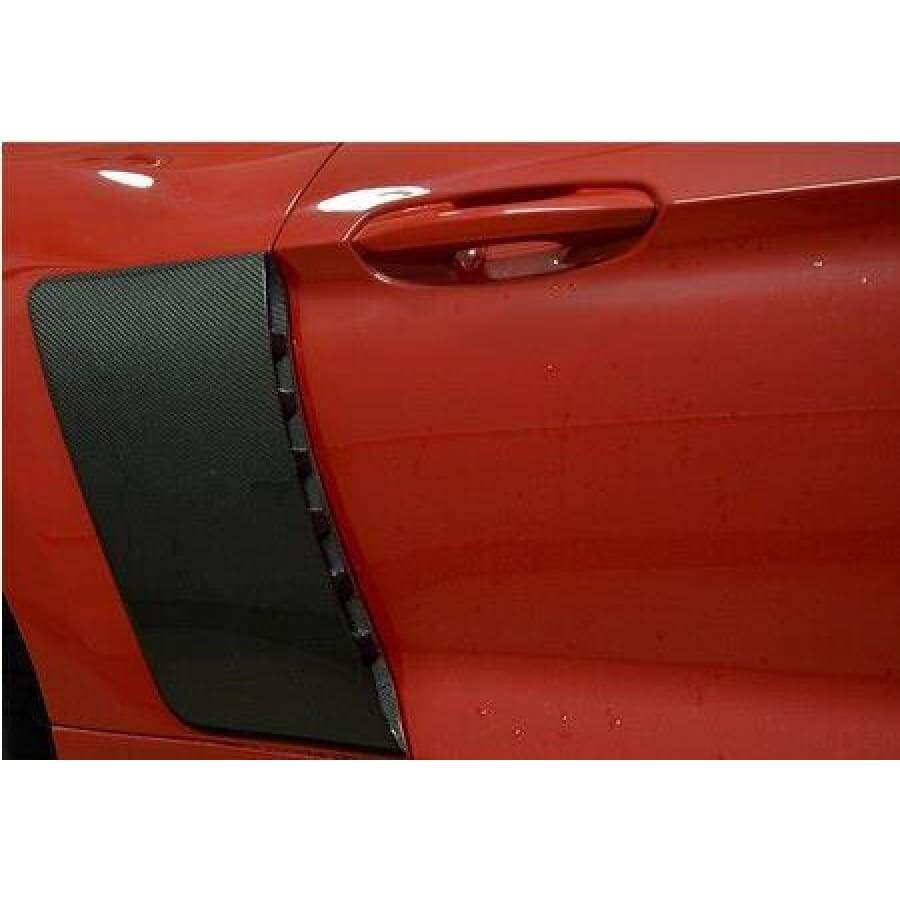 Ford Mustang (6th Gen.) Pre-facelift Carbon Fibre Rear Side Panel Trims - Twenty Two Tuning Side Blade Kit