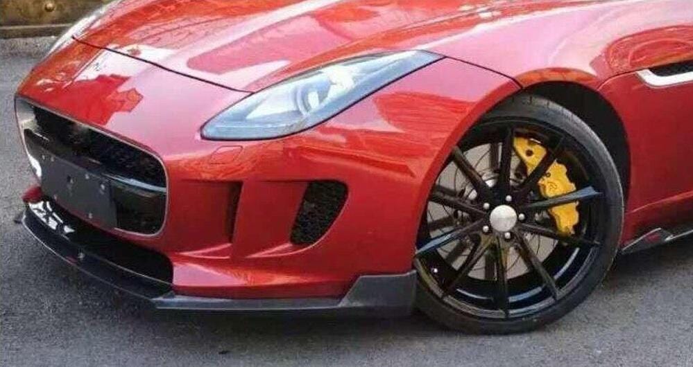 Jaguar F-Type (X152) SVR Style Carbon Fibre Front Lip Spoiler - Twenty Two Tuning Front Lip