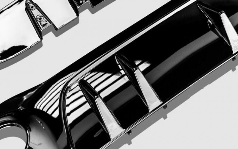 Mercedes Benz A-Class/A35 (W177) Edition 1 Style Gloss Black Rear Diffuser - Twenty Two Tuning Rear Diffuser