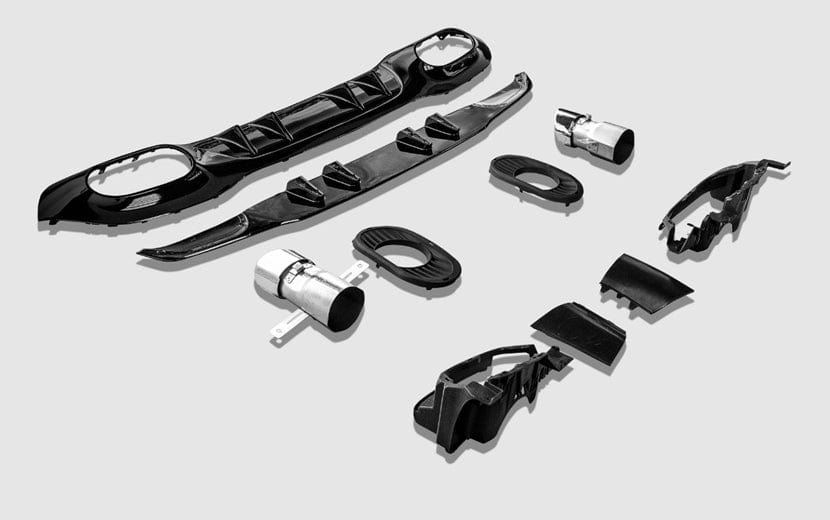 Mercedes Benz A-Class/A35 (W177) Edition 1 Style Gloss Black Rear Diffuser - Twenty Two Tuning Rear Diffuser