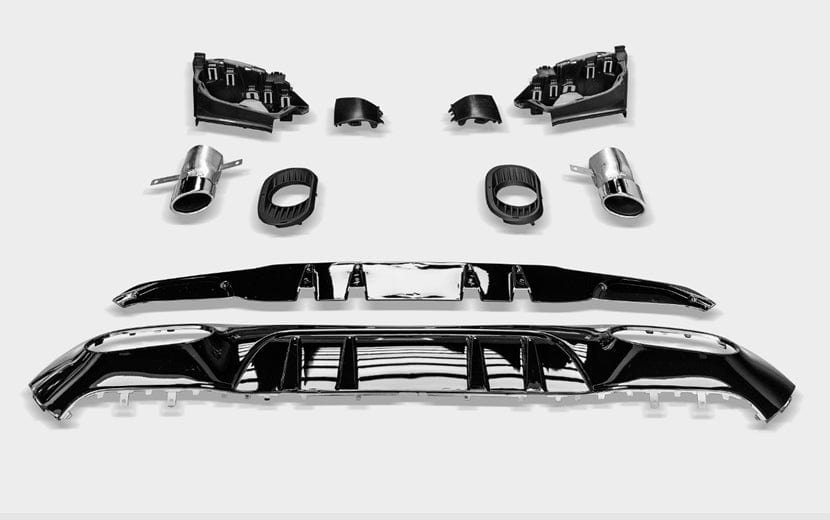 Mercedes Benz A-Class/A35 (W177) Edition 1 Style Gloss Black Rear Diffuser - Twenty Two Tuning Rear Diffuser