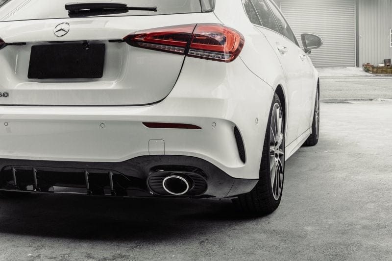Mercedes Benz A-Class/A35 (W177) Edition 1 Style Gloss Black Rear Diffuser - Twenty Two Tuning Rear Diffuser