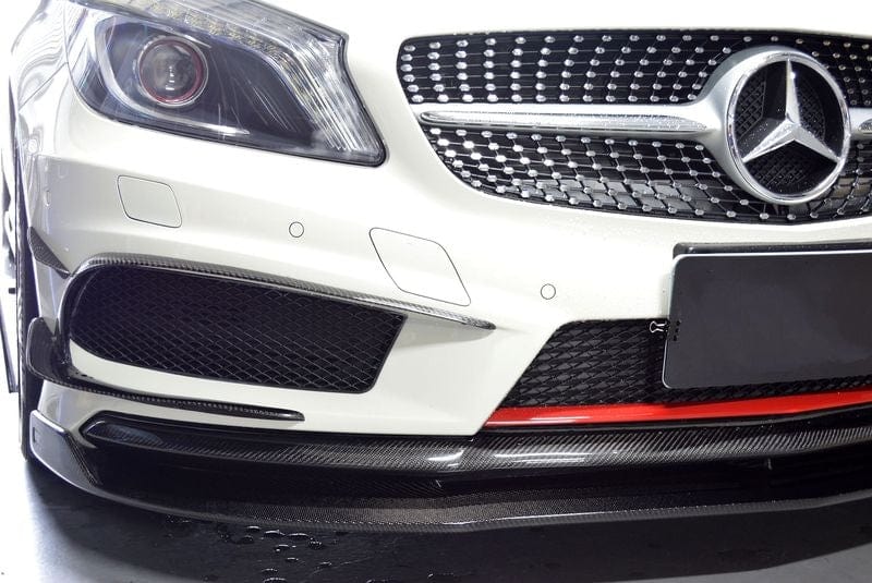 Mercedes Benz A-Class/A45 (W176) Pre-Facelift RV Style Carbon Fibre Front Lip - Twenty Two Tuning Front Lip