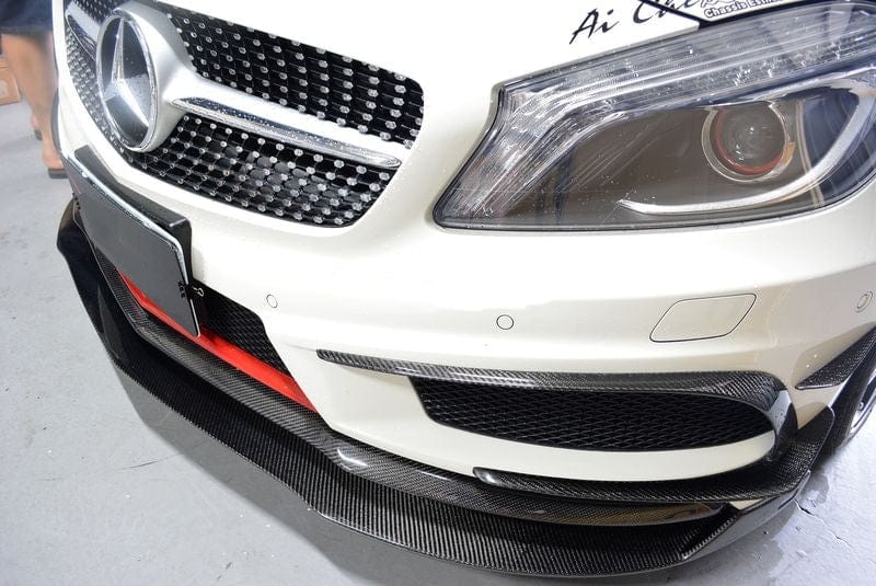 Mercedes Benz A-Class/A45 (W176) Pre-Facelift RV Style Carbon Fibre Front Lip - Twenty Two Tuning Front Lip