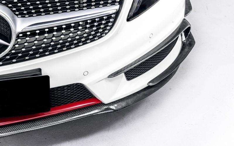 Mercedes Benz A-Class/A45 (W176) REVO Style Carbon Fibre Front Canards - Twenty Two Tuning Front Canards/Bumper Inserts