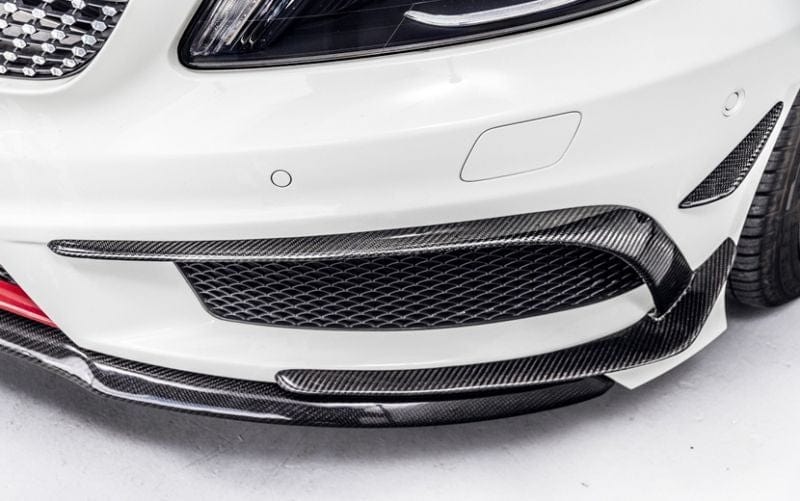 Mercedes Benz A-Class/A45 (W176) REVO Style Carbon Fibre Front Canards - Twenty Two Tuning Front Canards/Bumper Inserts