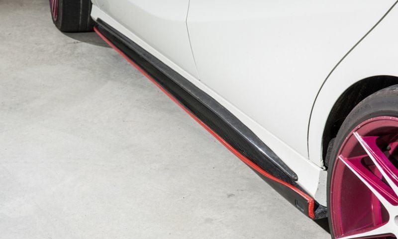 Mercedes Benz A-Class/A45 (W176) REVO Style Carbon Fibre Side Skirt Extensions - Twenty Two Tuning Side Skirts
