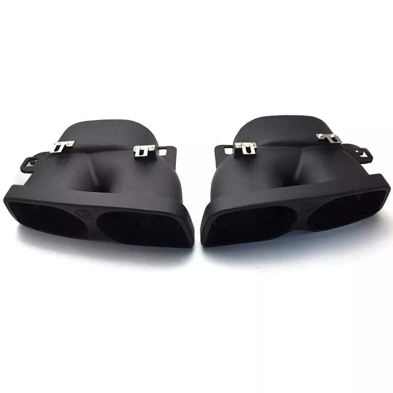 Mercedes Benz BRABUS Style Black Steel Exhaust Tips - Twenty Two Tuning Exhaust Tips