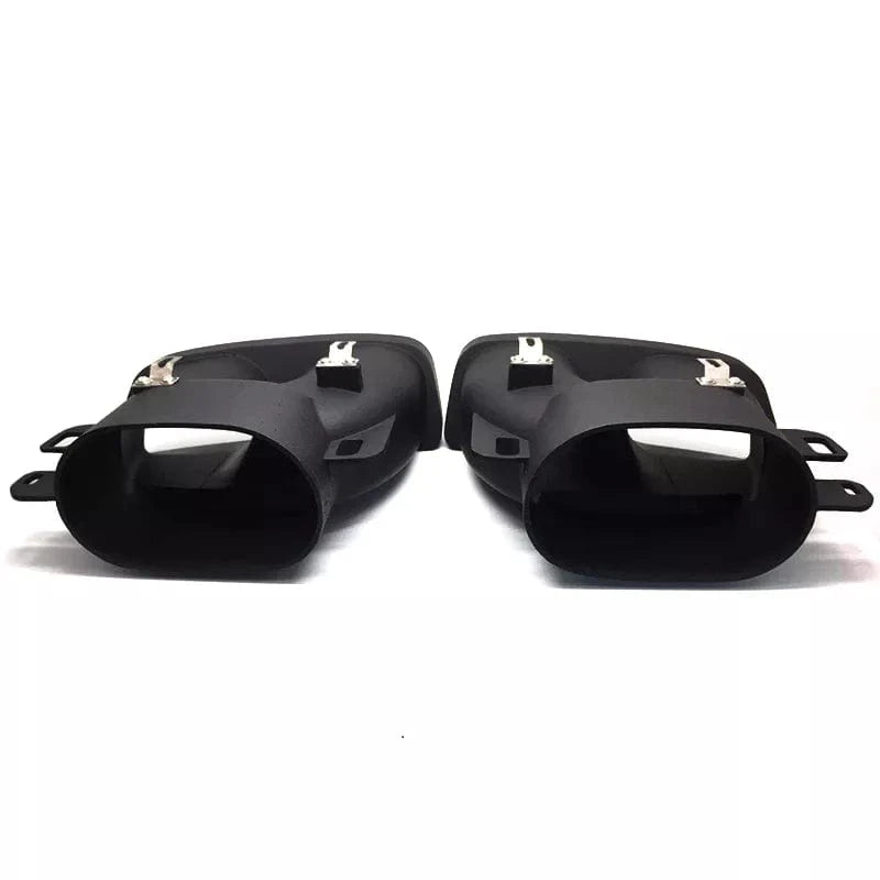 Mercedes Benz BRABUS Style Black Steel Exhaust Tips - Twenty Two Tuning Exhaust Tips