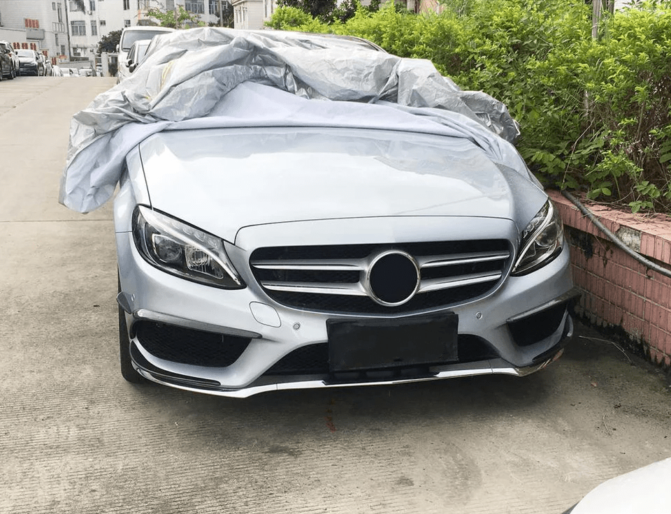 Mercedes Benz C-Class/C43 (A205/C205/W205) Carbon Fibre Front Fog Surround Trim - Twenty Two Tuning Front Canards/Bumper Inserts