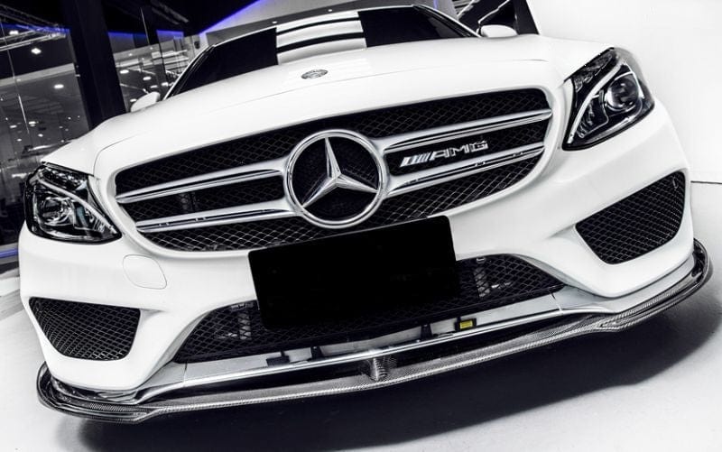 Mercedes Benz C-Class/C43 (W205/S205/C205) Future Design Style Carbon Fibre Front Lip Spoiler - Twenty Two Tuning Front Lip