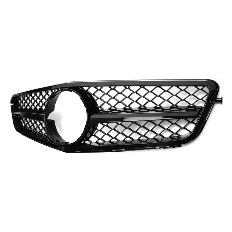 Mercedes Benz C-Class (W204) C63 Style Gloss Black Front Grille - Twenty Two Tuning Front Grille