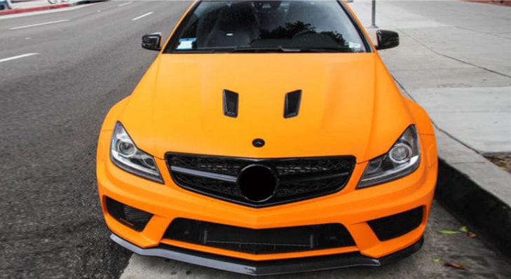 Mercedes Benz C-Class (W204) C63 Style Gloss Black Front Grille - Twenty Two Tuning Front Grille