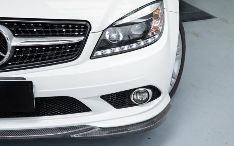 Mercedes Benz C-Class (W204) Pre-Facelift GODHAND Style Carbon Fibre Front Lip - Twenty Two Tuning Front Lip