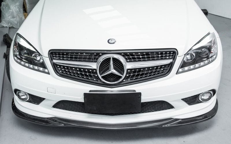 Mercedes Benz C-Class (W204) Pre-Facelift GODHAND Style Carbon Fibre Front Lip - Twenty Two Tuning Front Lip
