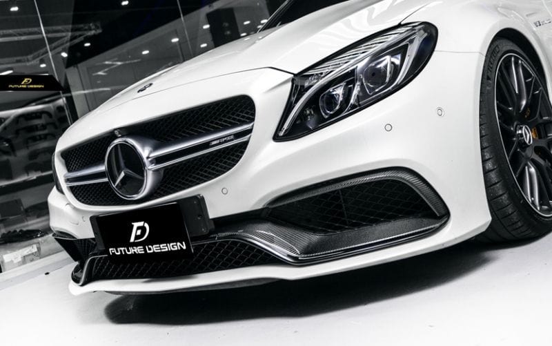 Mercedes Benz C63 (A205/C205/W205/S205) Future Design Carbon Fibre Front Bumper Centre Trim - Future Design Front Canards/Bumper Inserts