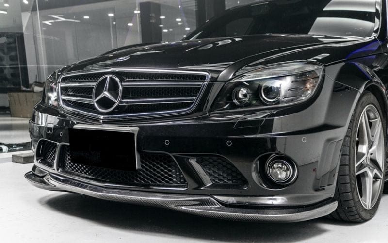Mercedes Benz C63 (W204) GODHAND Style Carbon Fibre Front Lip - Twenty Two Tuning Front Lip