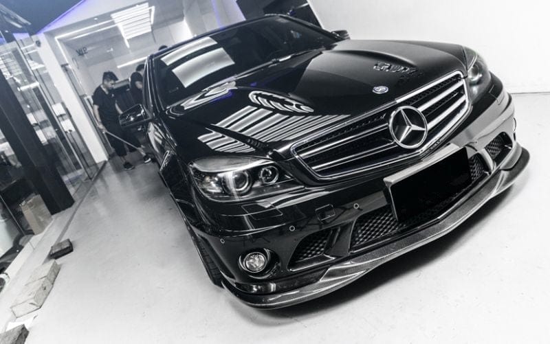 GODHAND Style Carbon Fiber Front Lip Compatible With Mercedes C63 (W20