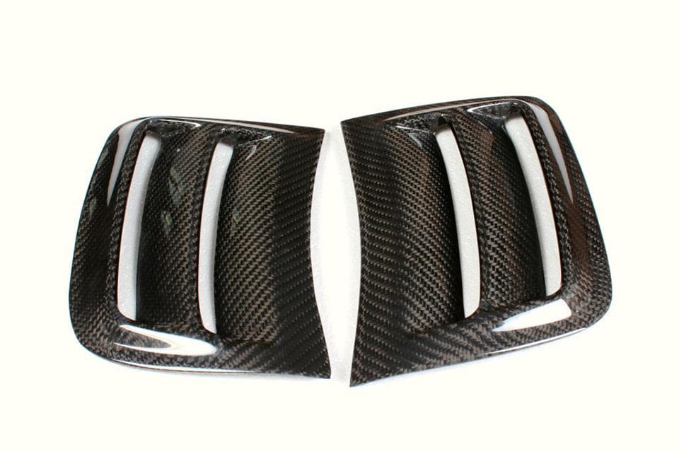Mercedes Benz C63 (W204) PFL Carbon Fibre Front Bumper Canards - Twenty Two Tuning Front Canards/Bumper Inserts