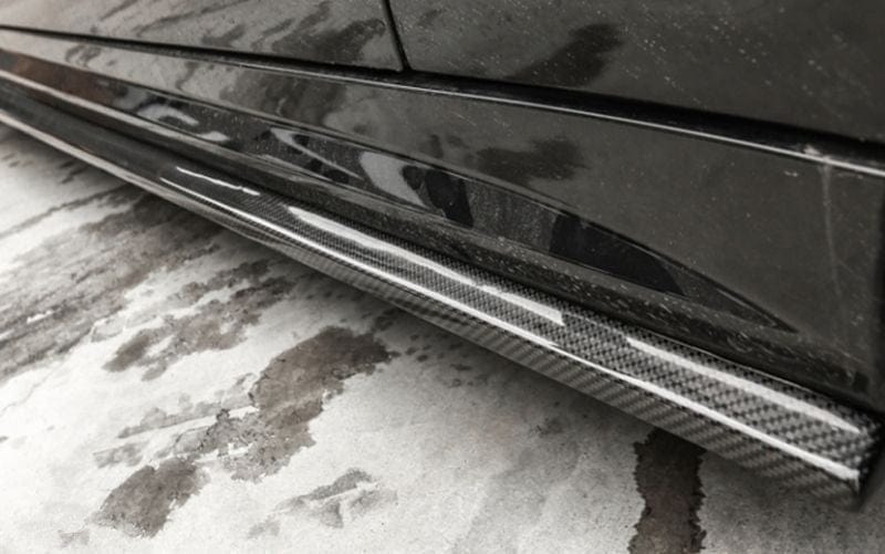 Mercedes Benz C63 (W204/S204) Facelift REVO Style Carbon Fibre Side Skirts - Twenty Two Tuning Side Skirts