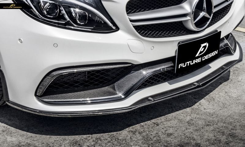 Mercedes Benz C63 (W205/C205/S205) ED1 Style Carbon Fibre Front Lip Spoiler - Future Design Front Lip