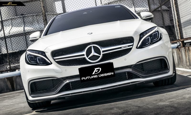 Mercedes Benz C63 (W205/C205/S205) ED1 Style Carbon Fibre Front Lip Spoiler - Future Design Front Lip