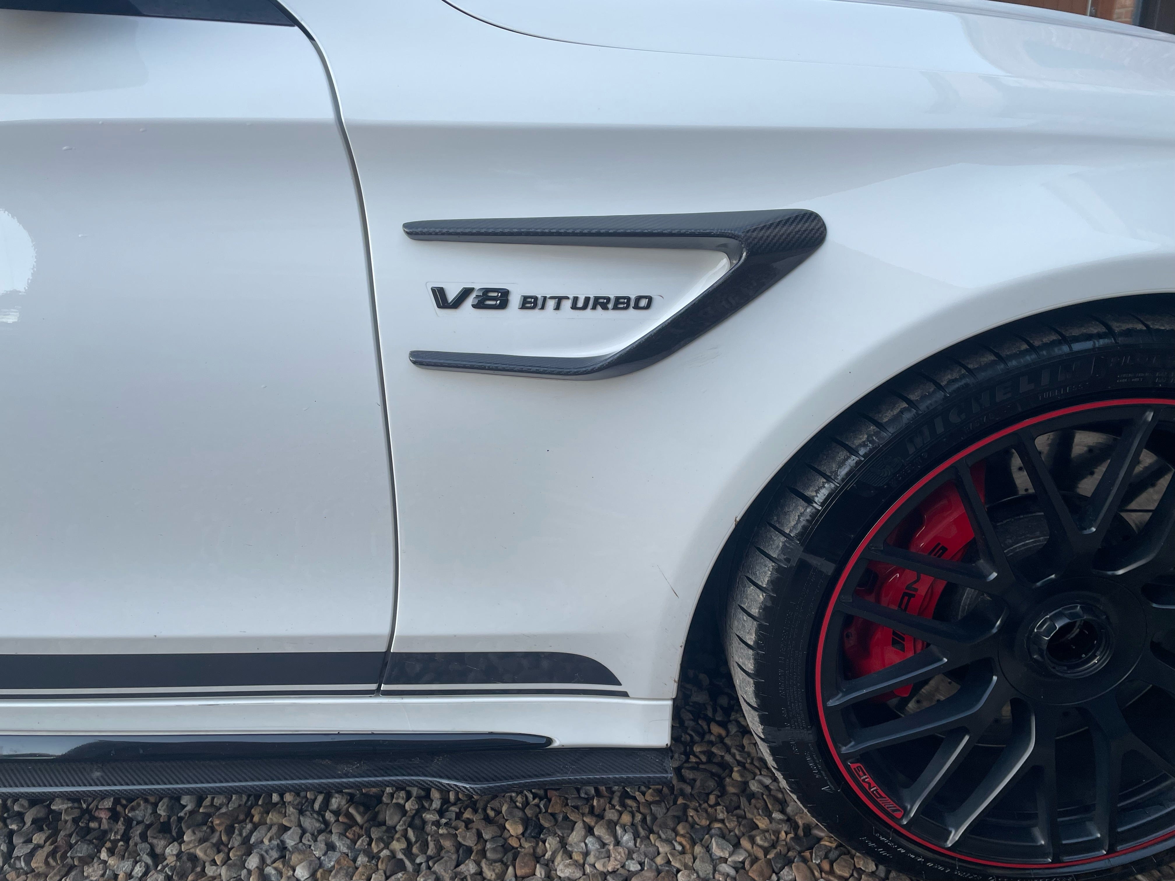Mercedes Benz C63 (W205/S205) OEM+ Carbon Fibre Fender Trims - Twenty Two Tuning Fender Trims