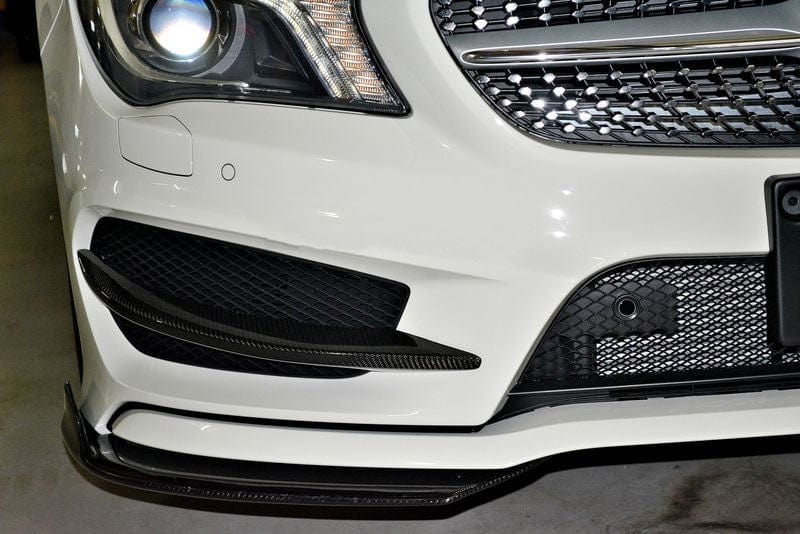 Mercedes Benz CLA-Class/CLA45 (W117/C117) PIECHA Style Carbon Fibre Front Splitters - Twenty Two Tuning Front Canards/Bumper Inserts