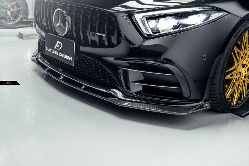 Mercedes Benz CLS-Class/CLS53 (W257/C257) Future Design GT-V Carbon Fibre Front Lip - Future Design Front Lip