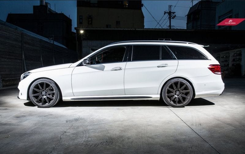 Mercedes Benz E-Class (W212/S212) Future Design Carbon Fiber Side Skirt Trim - Future Design Side Skirts