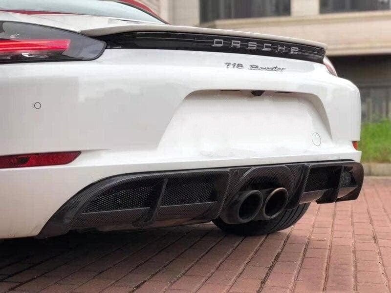 Porsche Cayman/Boxter (718) Facelift Carbon Fibre Rear Diffuser - Twenty Two Tuning Rear Diffuser