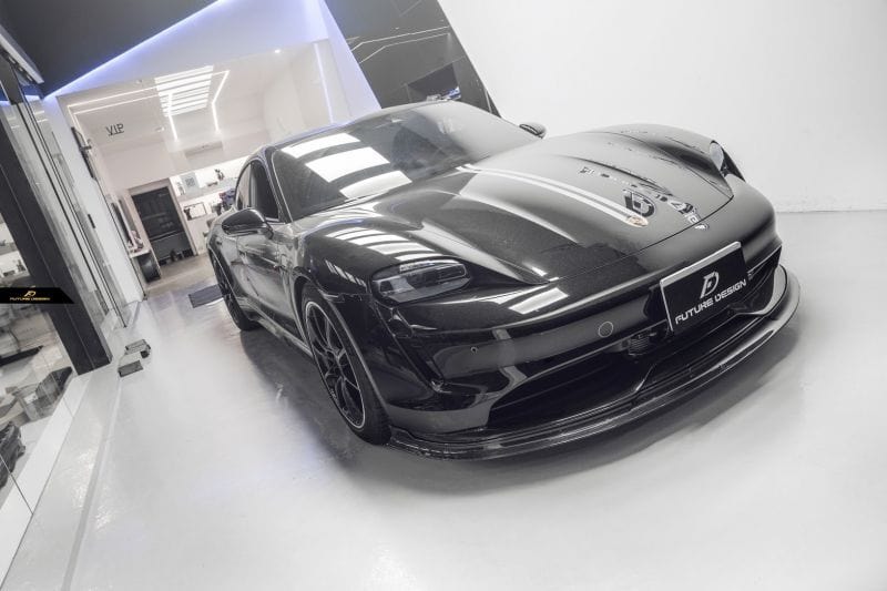 Porsche Taycan (9J1) Future Design Carbon Fibre Front Lip - Future Design Front Lip
