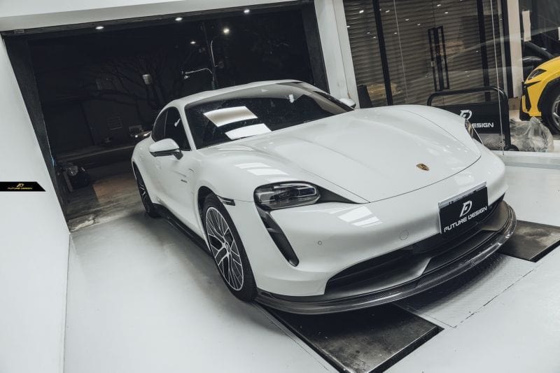 Porsche Taycan (9J1) Future Design Carbon Fibre Front Lip - Future Design Front Lip