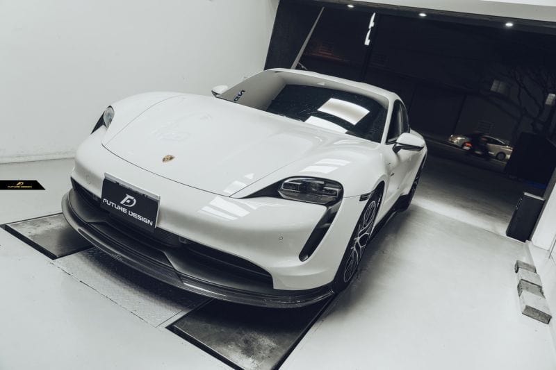 Porsche Taycan (9J1) Future Design Carbon Fibre Front Lip - Future Design Front Lip
