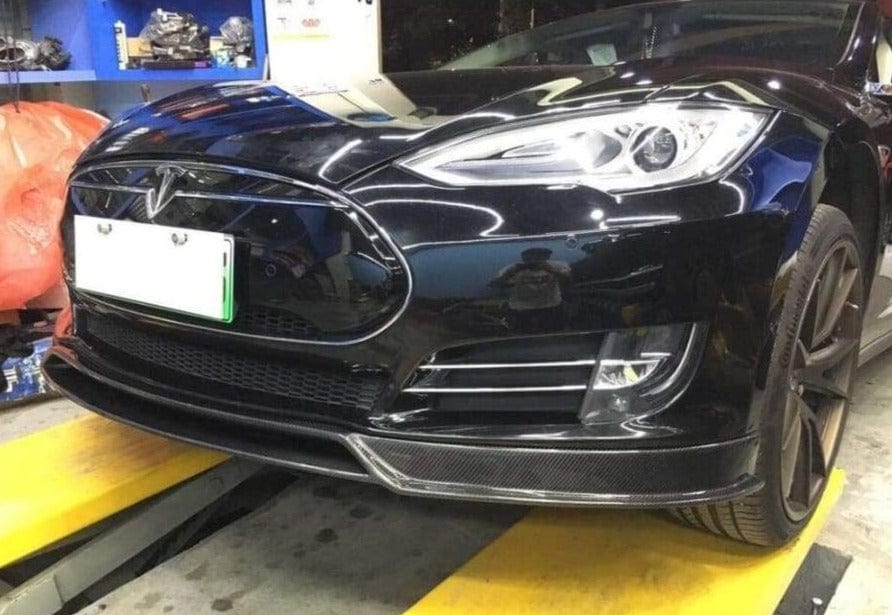Tesla Model S (PFL) REVO Style Carbon Fibre Front Lip Spoiler - Twenty Two Tuning Front Lip