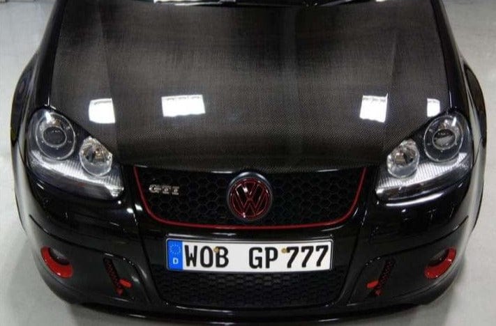 Volkswagen Golf (Mk5) SE/GTI/R32 OEM Style Carbon Fibre Hood/Bonnet Replacement - Twenty Two Tuning Hood/Bonnet Complete