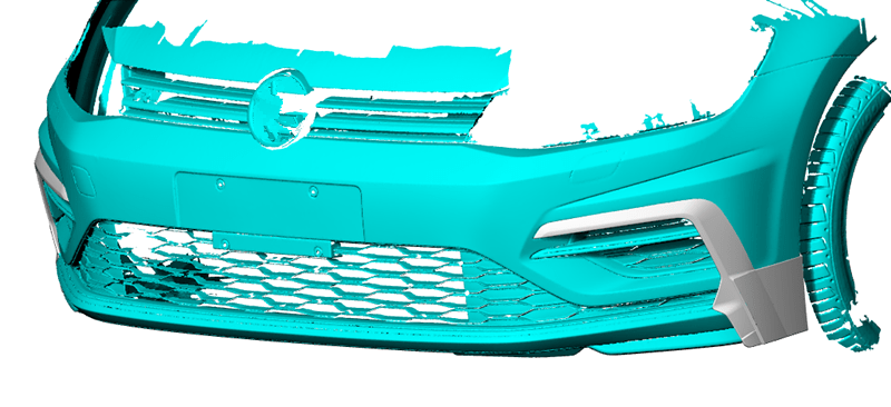 Volkswagen Golf R (Mk7.5) Carbon Fibre Front Fog Light Surrounds - Twenty Two Tuning Front Canards/Bumper Inserts
