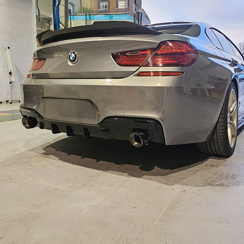 Slash Cut Carbon Fiber Exhaust Tips - Compatible with BMW 6 Series 640D/640I (F06/F12/F13)