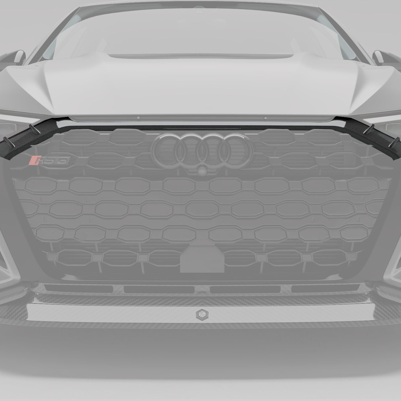 RevoZport Carbon Fiber Front Grill Compatible With Audi RS3 8Y Sportback